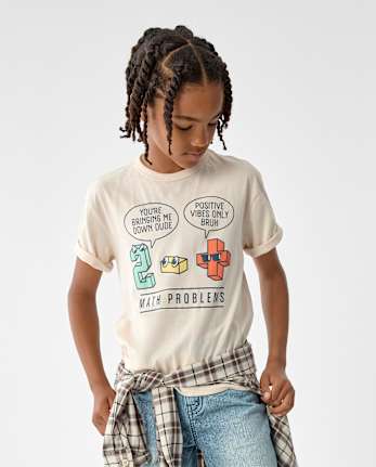 Boys School Math Problems Graphic Tee - HAY STACK