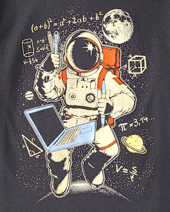 Boys School Space Graphic Tee