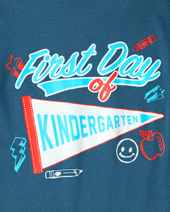 Boys School First Day Of Kindergarten Graphic Tee