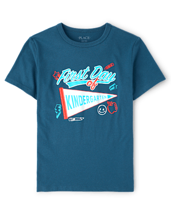 Boys School First Day Of Kindergarten Graphic Tee