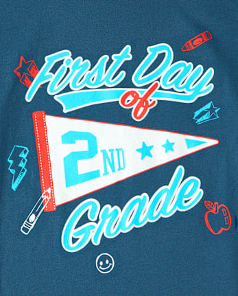 Boys School First Day Of 2nd Grade Graphic Tee