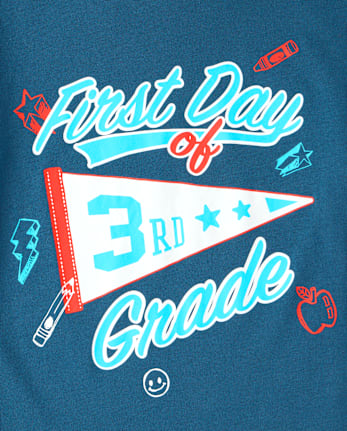 Boys School First Day Of 3rd Grade Graphic Tee