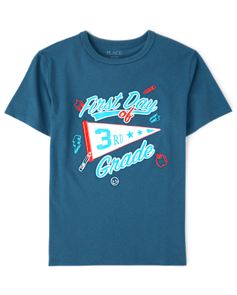 Boys School First Day Of 3rd Grade Graphic Tee