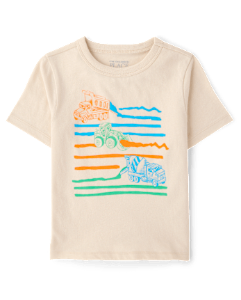 Baby And Toddler Boys Construction Truck Graphic Tee
