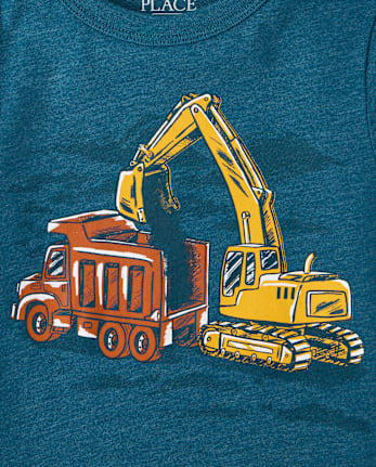 Baby And Toddler Boys Excavator Graphic Tee