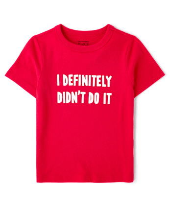 Baby And Toddler Boys Definitely Didn't Do It Graphic Tee