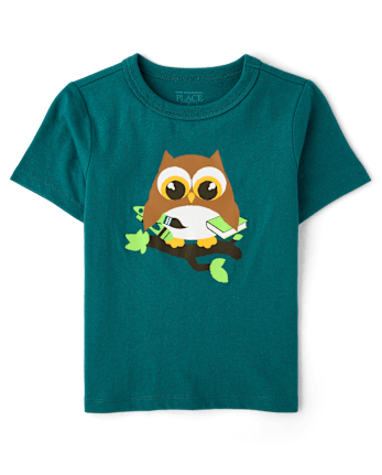 Baby And Toddler Boys Owl Graphic Tee