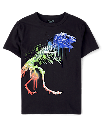 Boys Dino Skeleton Graphic Tee