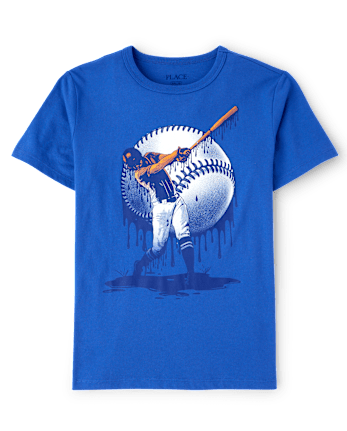Boys Baseball Player Graphic Tee