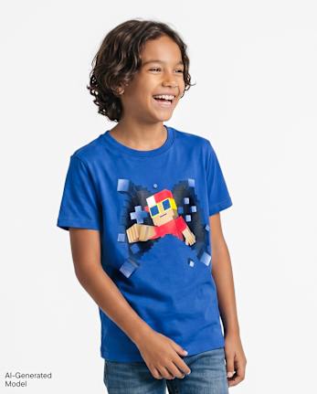Boys Video Game Controller Graphic Tee - ICE COBALT CL