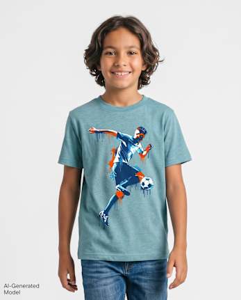 Boys Soccer Player Graphic Tee - S/D STORMWATER