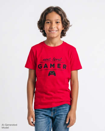 T-shirt graphique pour garçons Next Level Gamer - RED GUMBALL