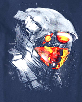 Boys Space Helmet Graphic Tee