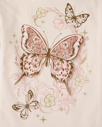 Girls Butterfly Graphic Tee