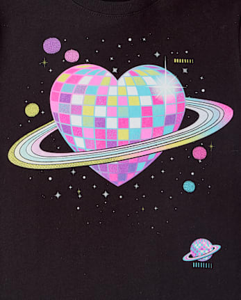 Girls Heart Disco Graphic Tee