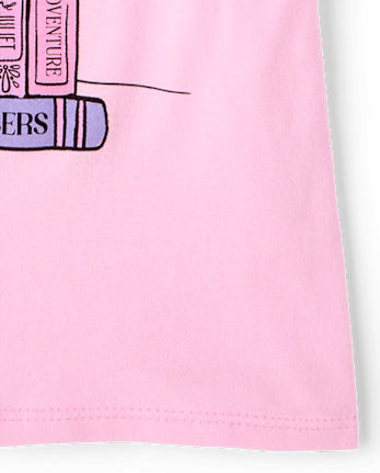 Girls School Cat Books Graphic Tee