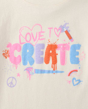 Girls School Love To Create Graphic Tee
