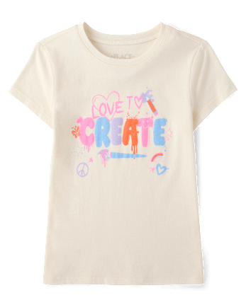 Girls School Love To Create Graphic Tee