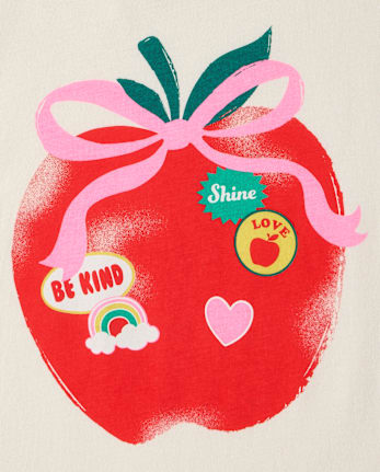 Girls Apple Graphic Tee