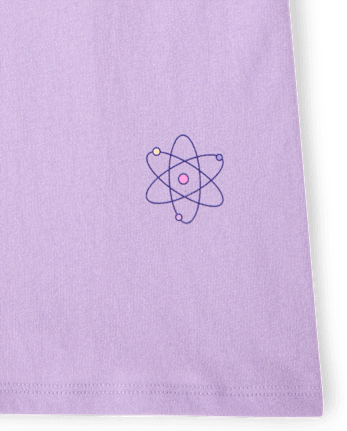 Girls School Cat Face Graphic Tee