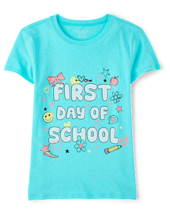 Girls First Day Of School Graphic Tee