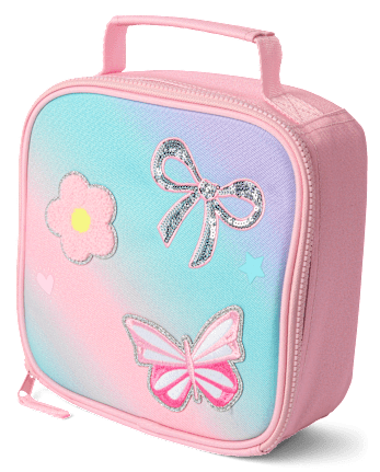 Toddler Girls Ombre Embroidered Patch Lunchbox