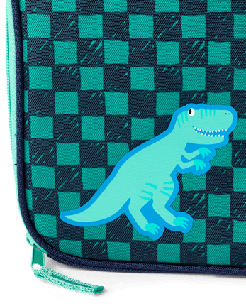 Toddler Boys Checkered Embroidered Patch Lunchbox