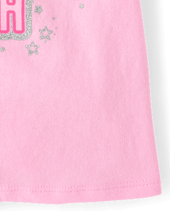 Baby And Toddler Girls Glitter Birthday Era Graphic Tee