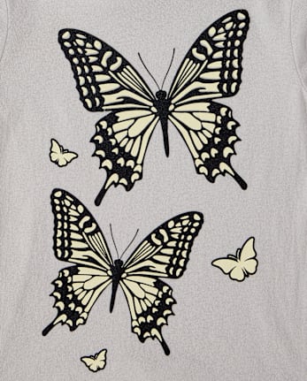Baby And Toddler Girls Butterfly Graphic Tee
