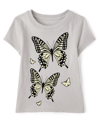 Baby And Toddler Girls Butterfly Graphic Tee
