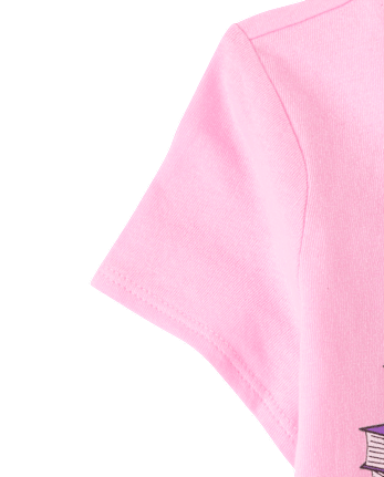 Baby And Toddler Girls School Cat Books Graphic Tee