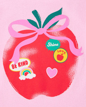 Baby And Toddler Girls Apple Graphic Tee