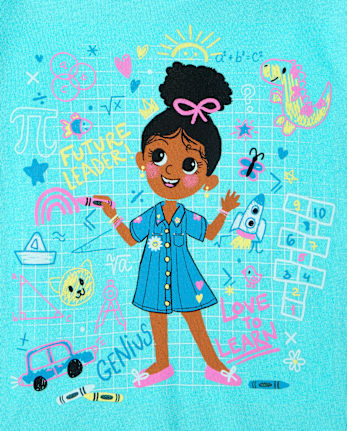 Baby And Toddler Girls School Girl Graphic Tee
