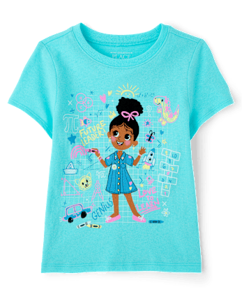 Baby And Toddler Girls School Girl Graphic Tee