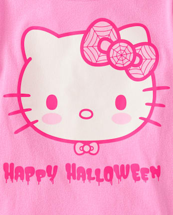 Girls Hello Kitty® Glow Halloween Graphic Tee