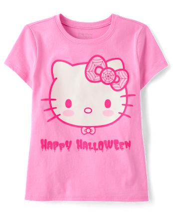 Girls Hello Kitty® Glow Halloween Graphic Tee