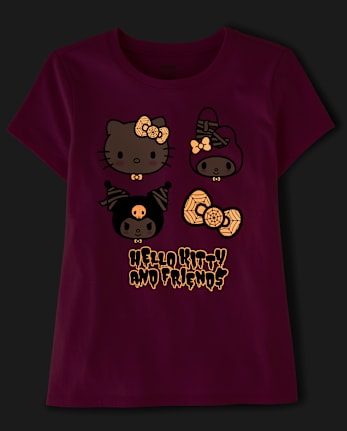 Girls Hello Kitty® And Friends Glow Halloween Graphic Tee
