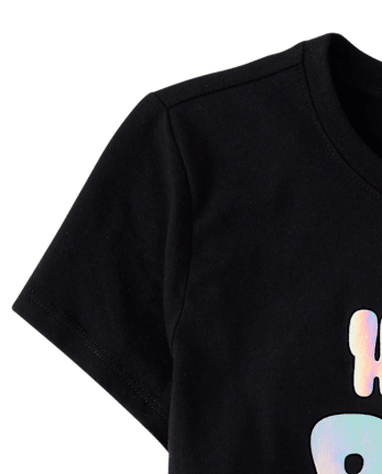 Girls Hello Kitty® Holographic Halloween Graphic Tee