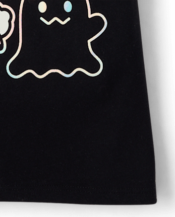 Girls Hello Kitty® Holographic Halloween Graphic Tee