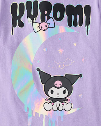 Girls Kuromi™ Holographic Halloween Graphic Tee