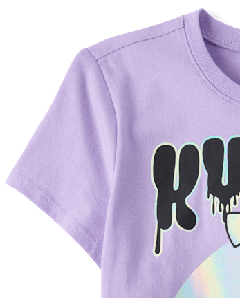 Girls Kuromi™ Holographic Halloween Graphic Tee