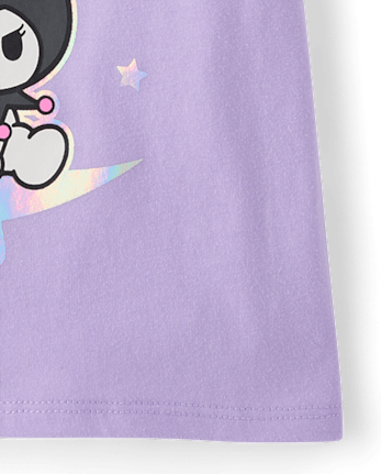 Girls Kuromi™ Holographic Halloween Graphic Tee