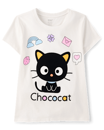 Girls Chococat Flocked Graphic Tee