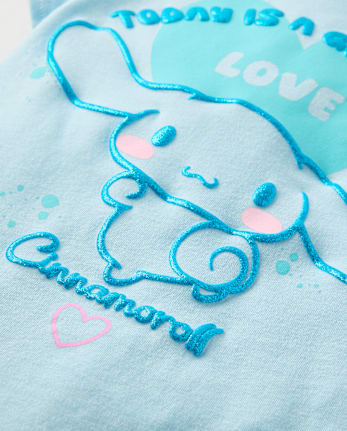 T-shirt graphique à paillettes Cinnamoroll™ pour petites filles