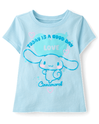 T-shirt graphique à paillettes Cinnamoroll™ pour petites filles