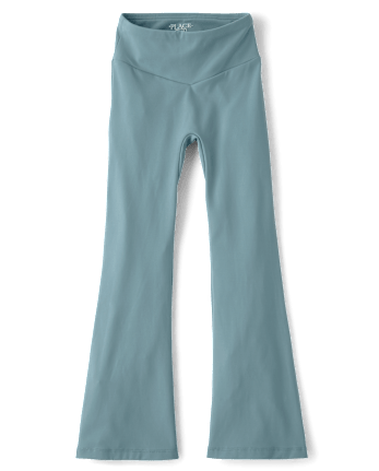 Girls Quick Dry V-Waist Flare Leggings