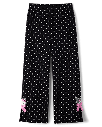 Girls Hello Kitty® And Friends Print Premium Fleece Wide Leg Sweatpants