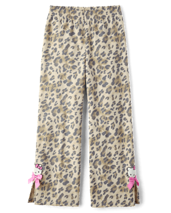 Girls Hello Kitty® And Friends Print Premium Fleece Wide Leg Sweatpants