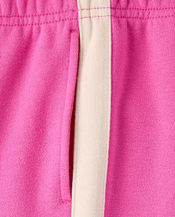 Girls Side Stripe Premium Fleece Jogger Pants
