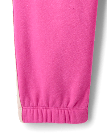 Girls Side Stripe Premium Fleece Jogger Pants